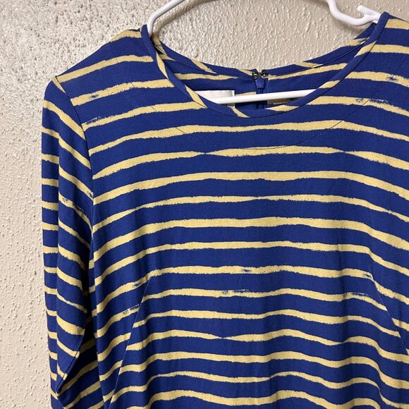 Sara Campbell Blue Striped Long Sleeve Midi Dress Size Medium - Picture 3 of 8